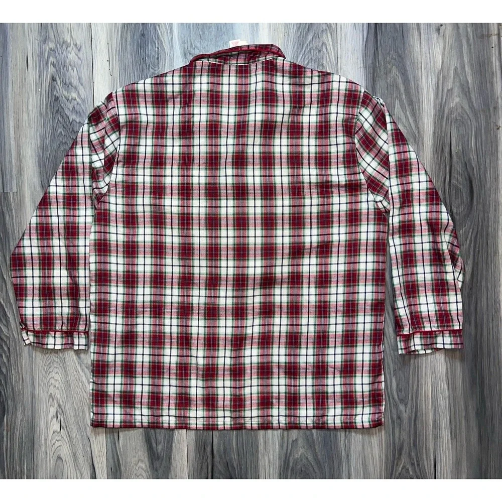 Disney Store Mickey Mouse Pajama Set Mens XL Red Plaid Light Flannel Christmas - Picture 13 of 16